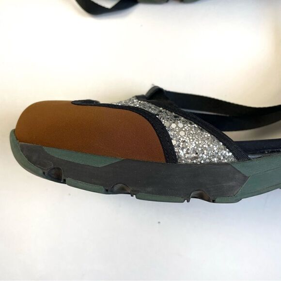 Marni Neoprene And Glitter Lace Up Mary Jane Sneakers - Picture 11 of 16